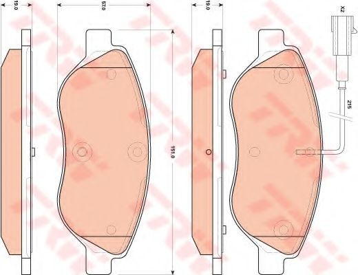 Set placute frana,frana disc FIAT BRAVO II (198) (2006 - 2016) TRW GDB1855