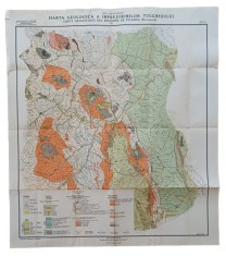 A3396N Harta geologică a &icirc;mprejurimilor Tulgheșului, Ion Anastasiu, 1927, Institutul Geologic al Rom&acirc;niei
