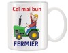 Cana alba personalizata Cel mai bun Fermier, INOVATIX&reg;. 330ml, Oem