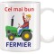 Cana alba personalizata Cel mai bun Fermier, INOVATIX&reg;. 330ml