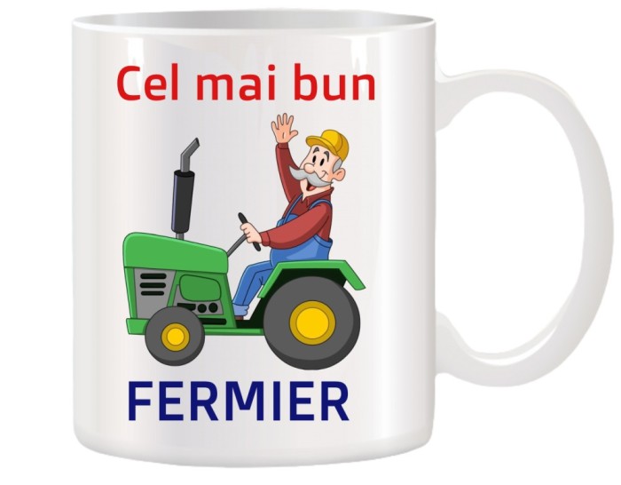 Cana alba personalizata Cel mai bun Fermier, INOVATIX&reg;. 330ml