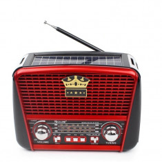 Radio portabil, Solar, MP3 player, FM/ AM/ SW3, USB, Card SD/ TF foto