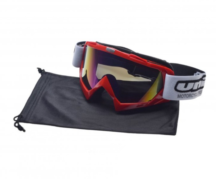 Ochelari motocross/atv/enduro Unit, culoare rama rosu, lentila fumurie curcubeu Cod Produs: MX_NEW AB361018RA