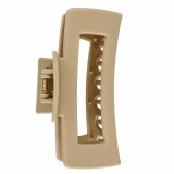 Cumpara ieftin Clama de par bej 10.3 x 5 cm, cleste lat din plastic rigid, prindere stabila pentru par mediu, lung, des si gros