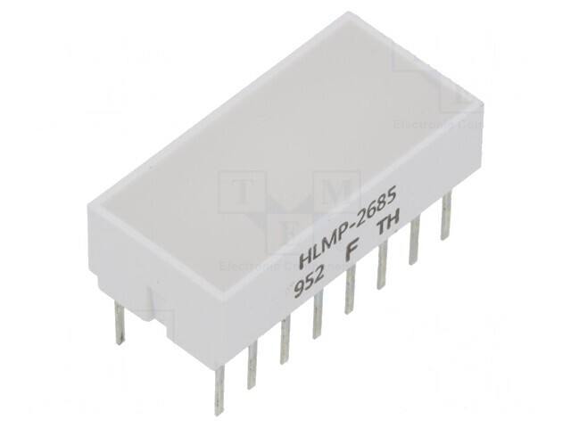 LED Afișaj Roșu Lentilă Albă Difuză 626nm 22-80mcd