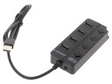 Hub USB 4 Porturi cu &Icirc;ntrerupător USB 2.0