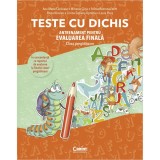 Teste cu dichis. Antrenament pentru evaluarea finala clasa pregatitoare