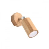 Lampă De Perete Zeke Din Lemn De Stejar, 1 Bec Geometric Scandinav De Interior.