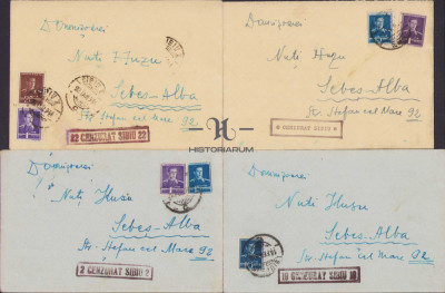 HST 139S Lot 4 scrisori olografe 1944 dr Achim Mangiuca Sibiu foto