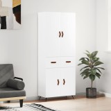 Cumpara ieftin Dulap &icirc;nalt, alb, 69,5x34x180 cm, lemn compozit