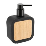 Dispenser Săpun Plastic Si Bambus 350 Ml &ndash; Negru
