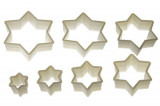 Set 7 forme pentru biscuiti Star, Silikomart, &Oslash;4 cm - &Oslash;13 cm, nailon