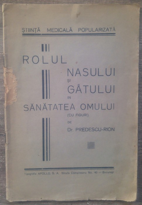 Rolul nasului si gatului in sanatatea omului - Dr. Predescu-Rion