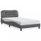 vidaXL Cadru de pat cu tăblie, gri, 100x200 cm, piele ecologică 3207984
