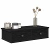 VidaXL Raft de perete cu sertare negru 60x28x15 cm lemn prelucrat 859942