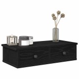 VidaXL Raft de perete cu sertare negru 60x28x15 cm lemn prelucrat