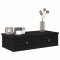 vidaXL Raft de perete cu sertare negru 60x28x15 cm lemn prelucrat 859942