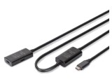 DIGITUS Repeater USB 3.2 Gen 1 DA-73109, Amplificator Semnal 10m, 5Gbps Negru