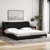 VidaXL Cadru de pat fără saltea, Hvar, negru, 200x200 cm, textil 3207795