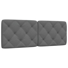 vidaXL Pernă pentru tăblie de pat, gri &icirc;nchis, 120 cm, material textil 4019213