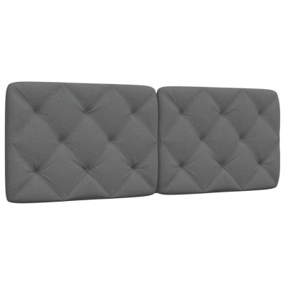 vidaXL Pernă pentru tăblie de pat, gri &amp;icirc;nchis, 120 cm, material textil 4019213 foto