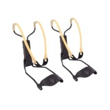 Cumpara ieftin Set 2 prastii metalice profesionale cu suport incheietura, maner antiderapant, elastic dublu, 18 cm, tir sportiv outdoor