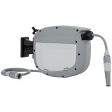 Outsunny Bobină furtun retractabil 10+1 m cu duză 2 moduri blocare automată și retragere controlată suport gri | Aosom Romania