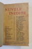 Nuvele Inedite, 1935, Editura Adeverul, Carte Veche, Legatura de Epoca, Bibliofilie