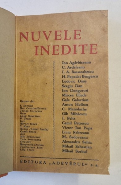 NUVELE INEDITE , 1935