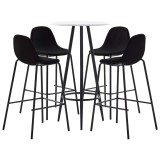 Cumpara ieftin Set de bar, 5 piese, negru, material textil