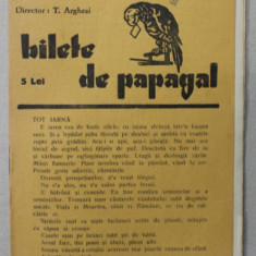 BILETE DE PAPAGAL , REVISTA DE FORMAT MIC , DIRECTOR T. ARGHEZI , NR. 32 , VOLUMUL IV , PERIOADA INTERBELICA