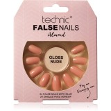 Technic Cosmetics False Nails Almond unghii artificiale Gloss Nude 24 buc