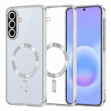 Husa MagSafe pentru Samsung Galaxy A57 5G, Techsuit, Luxury Crystal, Argintie