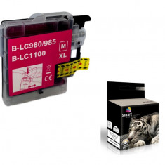 Cartus de imprimante inkjet pentru Brother , LC980M / LC985M / LC1100M , magenta , 12 ml , Smart Print