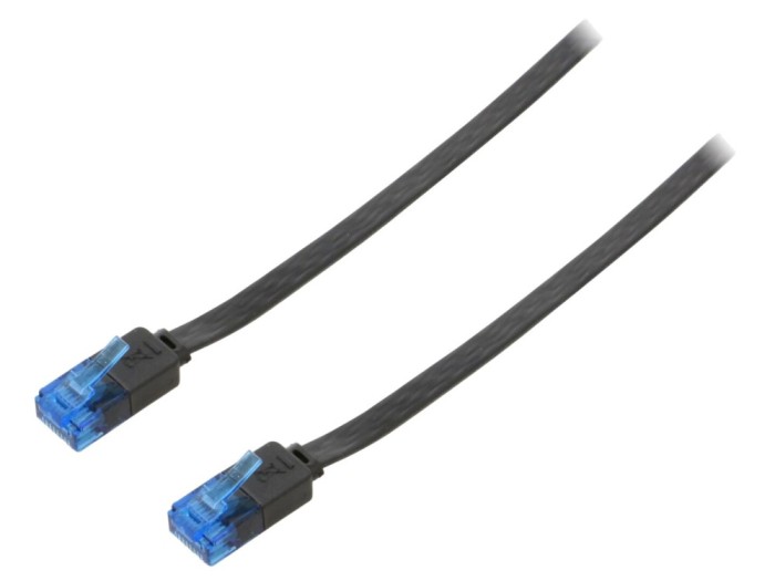 Patch Cord UTP Cat6a Negru 10m