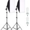 Set 2 Lampi Softbox pentru Studio + Suport Trepied Reglabil 80-200cm Andoer 2 x bec 135W