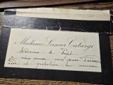 Carte de vizita Eufrosina Catargiu