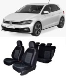 Cumpara ieftin Set huse scaune dedicate Volkswagen Polo 2017-2018 (Bancheta Fractionata + husa cotiera), Umbrella