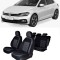 Set huse scaune dedicate Volkswagen Polo 2017-2018 (Bancheta Fractionata + husa cotiera)