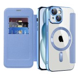 Husa iPhone 15 Plus Asteroid GSM SmartMag Book Case, bleu