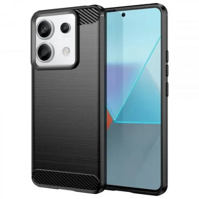 Husa Xiaomi Redmi Note 13 Pro 5G Poco X6 Carbon Negru Techsuit foto