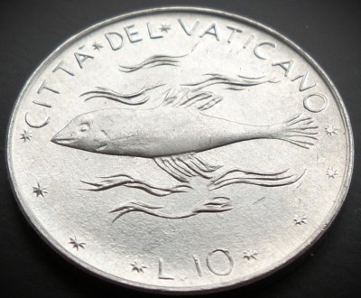 Moneda 10 LIRE - VATICAN, anul 1977 * cod 1821 - Papa Paul VI-lea = UNC foto