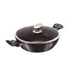 Cratita marmorata cu capac, 3.8 litri, 28 cm Carbon Pro Berlinger Haus BH 6898