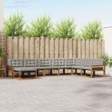vidaXL Set de canapele de exterior 8 pcs Gri natural și deschis 3369746