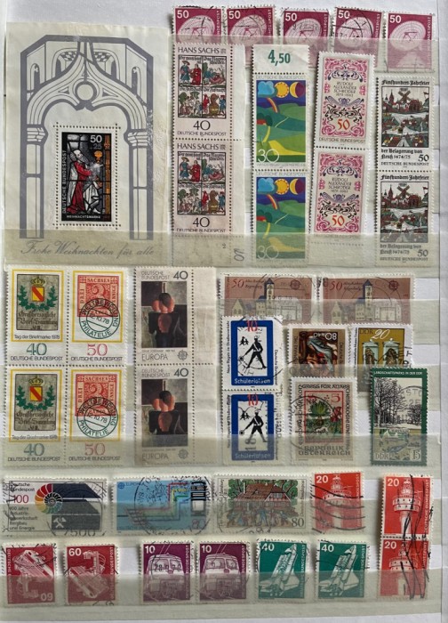 Lot de 35 timbre si 2 colite Germania nestampilate