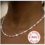 Cumpara ieftin Colier Orlando, cu Lant Ondulat, Argint 925 - 822091