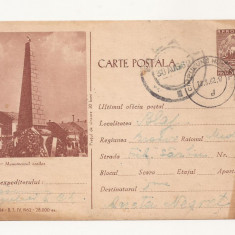 RF24 -Carte Postala- Huedin, Monumentul Eroilor, circulata 1962