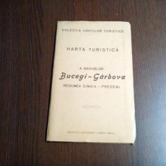 BUCEGI-GARBOVA Regiunea Sinaia-Predal - Harta Turistica -interbelica, sc.1:50000