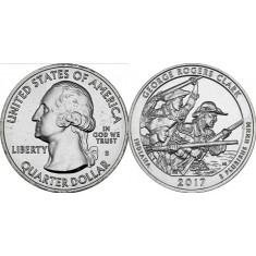 SUA 2017S - 25 cents, necirculata - Parcul National George Rogers Clark