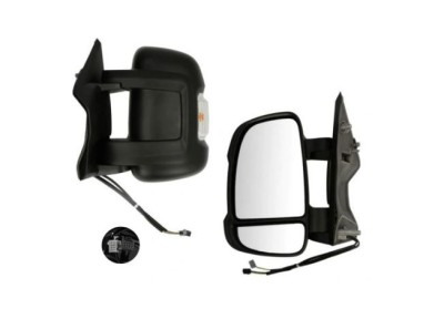 Oglinda exterioara Peugeot Boxer (250), Citroen Jumper (250), Fiat Ducato (250), 09.2006-08.2014, Stanga, reglare electrica; carcasa neagra; incalzit foto